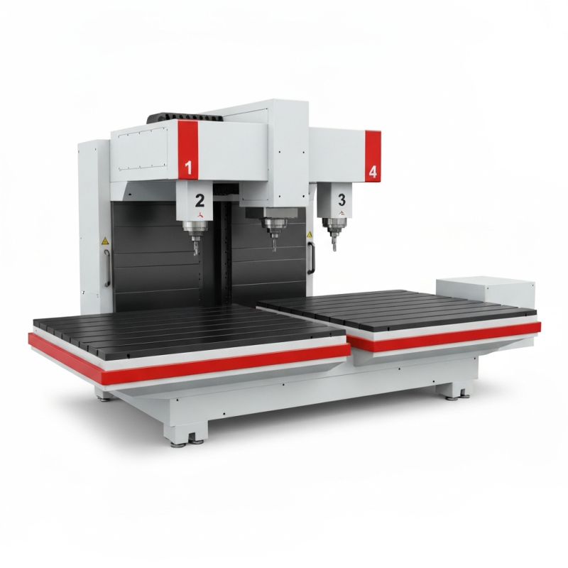Máy CNC Trung Tâm 2 Bàn 4 Đầu Tải Nặng – DOUBLE 2516 ATC2