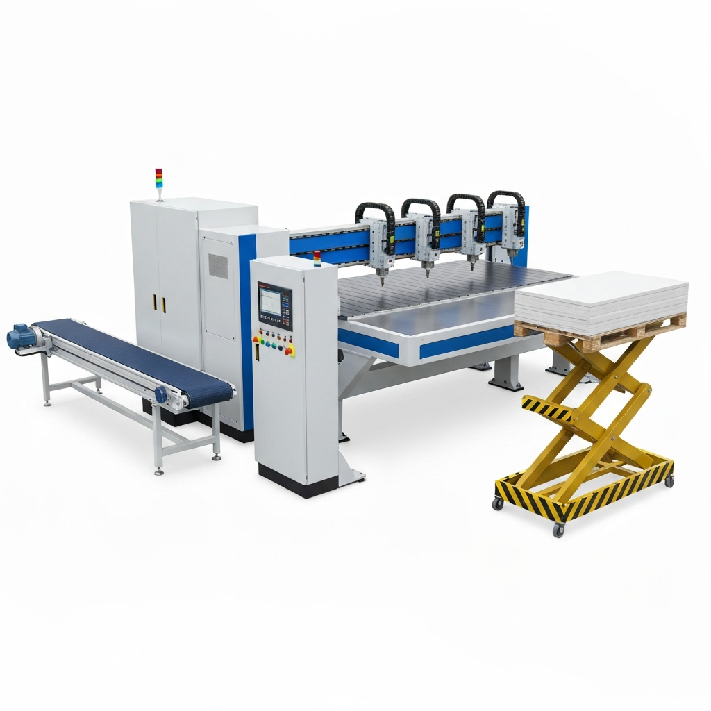 Máy Phay CNC Nesting 4 Đầu Full Line – NEST 4A